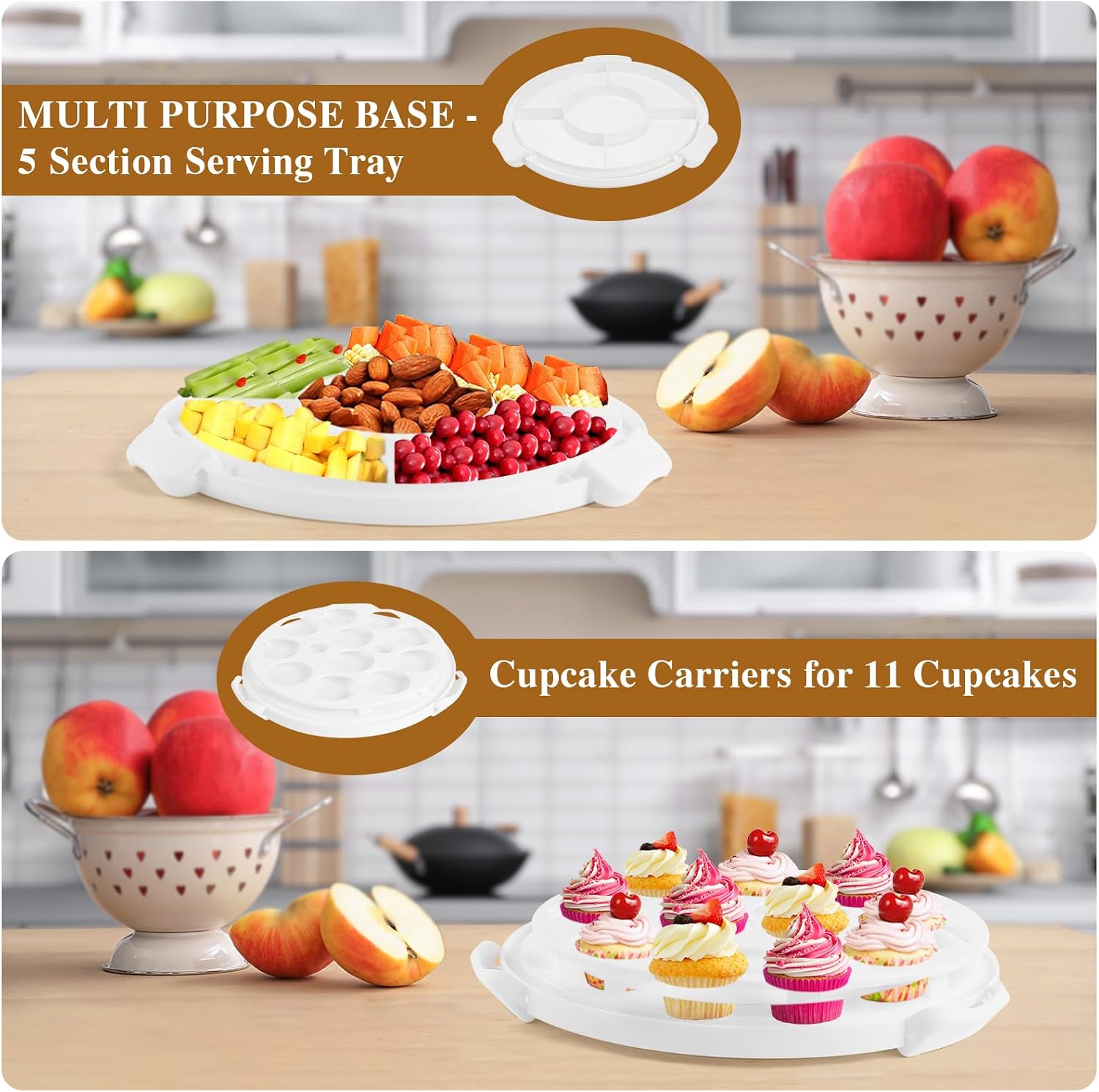 Cake Carrier with Lid and Handle，BPA-Free Cake Holder Cake Containers
